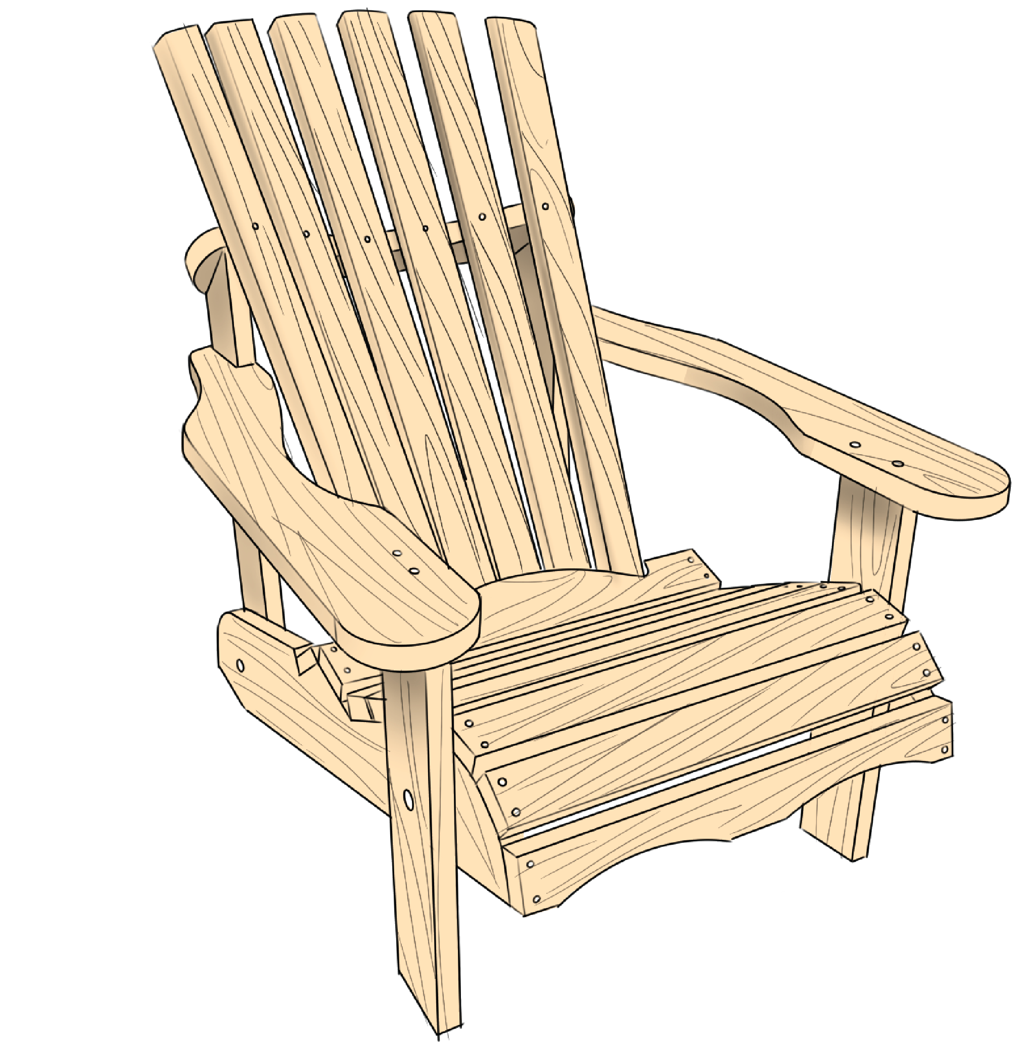 Adirondack stol
