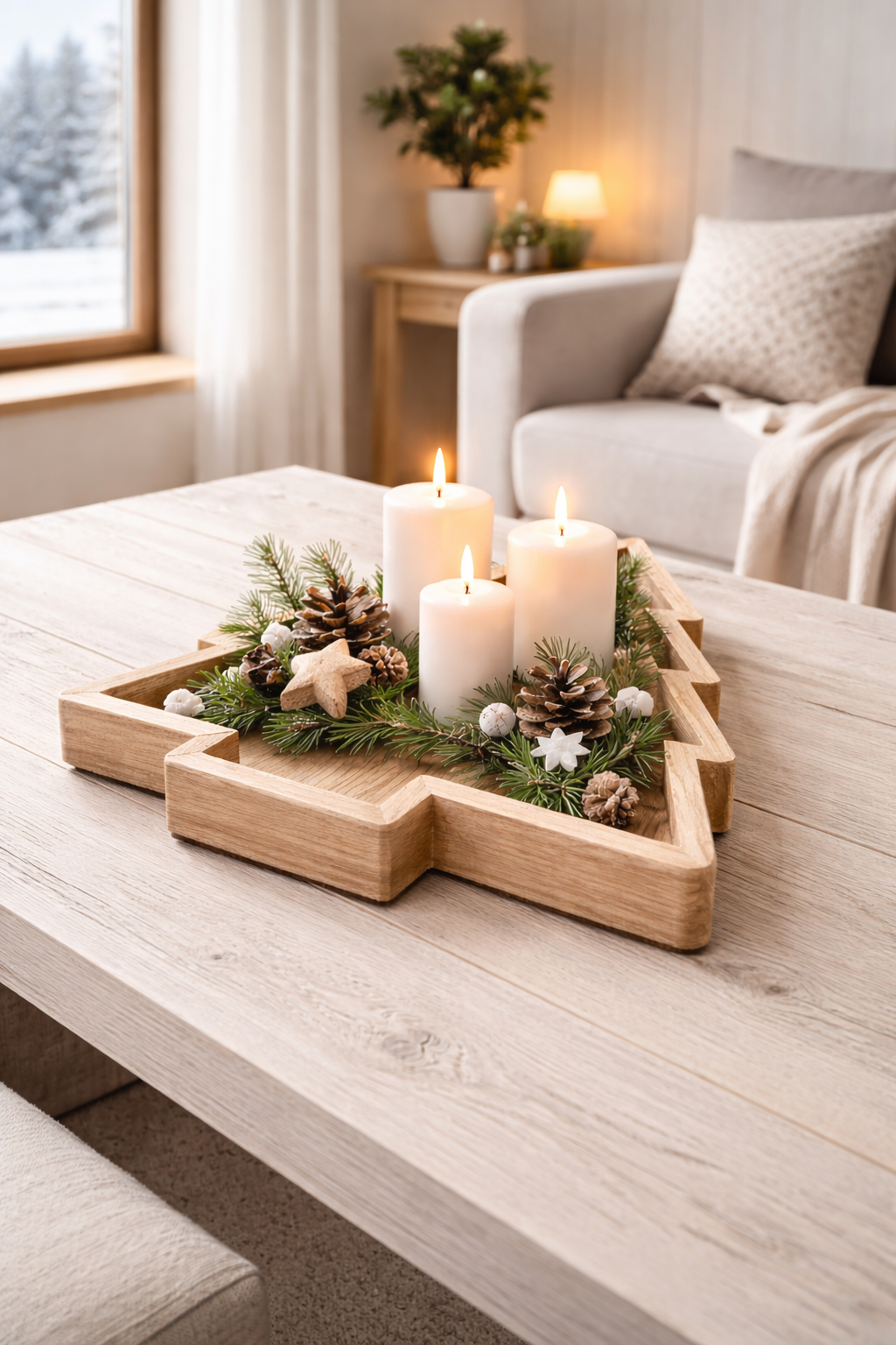 Dekorfat i tre moderne julefat interior byggselv kryssfiner